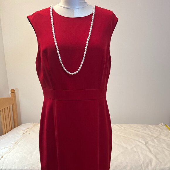 NEW KASPER Sleeveless Sheath Dress - Fire Red - NWT - Seamed Waist, Size 10 - Picture 2 of 13
